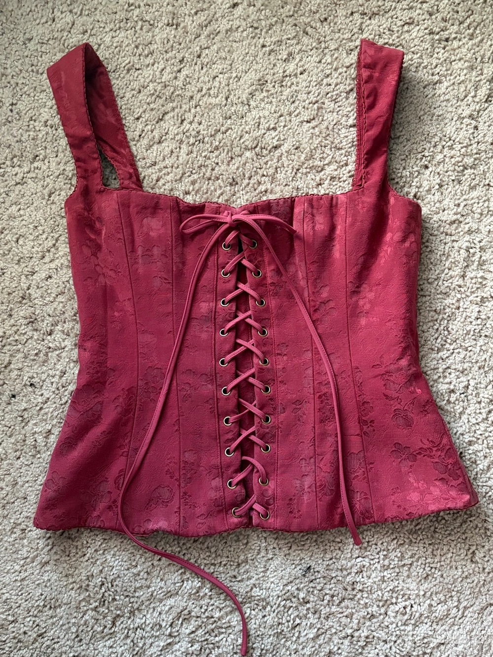 House of CB Parisa Merlot Floral Corset